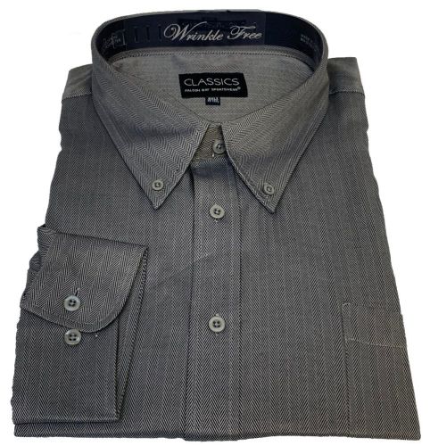 Big and Tall Casual Herringbone Cotton Rich Casual Button Shirt to 6XT and 8XB in 2 Colors