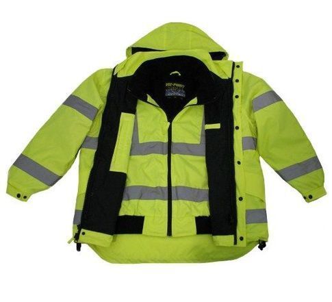 5-in-1 Ultimate Waterproof Reversible Hi Vis Safety Parka to 6XT