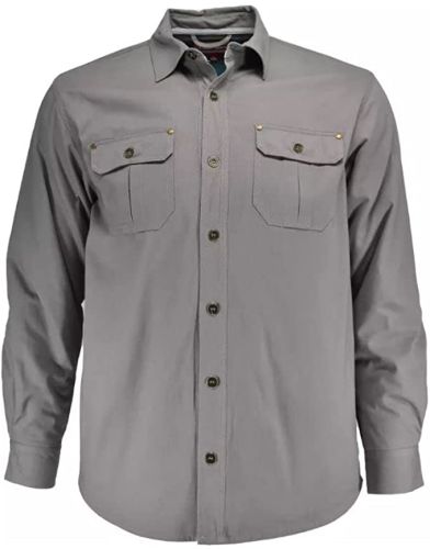 Big and Tall Flannel Lined Cozy Twill Shirt Jacket for Work and Casual Wear to 6X Tall and 8X Big