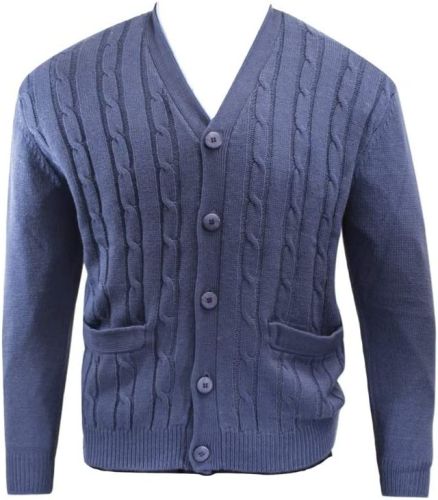 Big and Tall Cable Knit Cardigan to 6XB and 6XT
