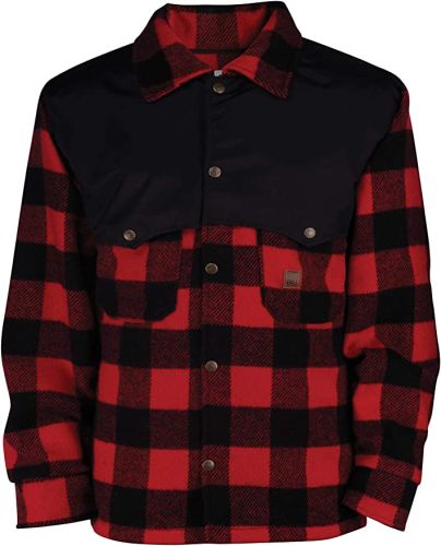 Premium Red Buffalo Wool Jac Shirt Coat to Size 5X Made in Canada 