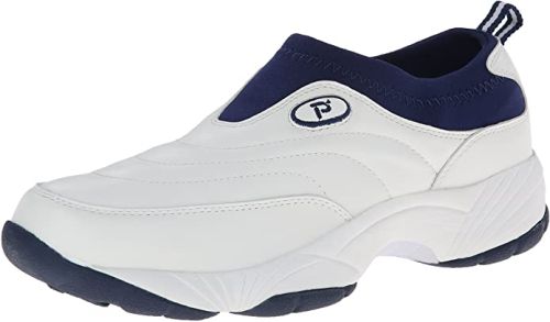 Wash and Wear Slip in Moccasin Shoe and Extra Wide 5E Widths in Brown and Navy