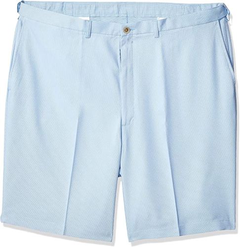 Haggar Flat Front Comfort Extender Oxford Shorts to Size 60